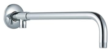 OFFO Shower Arm with Brass Holder 30cm(12 inch) Universal Wall-Mounted Replacement Shower Arm for Fixed Shower Head and Rain Shower Head, Chrome