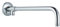 OFFO Shower Arm with Brass Holder 30cm(12 inch) Universal Wall-Mounted Replacement Shower Arm for Fixed Shower Head and Rain Shower Head, Chrome
