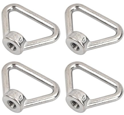 4 Piezas M8 Ojales de Amarre Tuercas de Anillo, M8 Perno con Ojo Anilla de Elevacion M8 con Forma de Anillo Triangular para Automóviles Barcos Edificios e Instalaciones Eléctricas