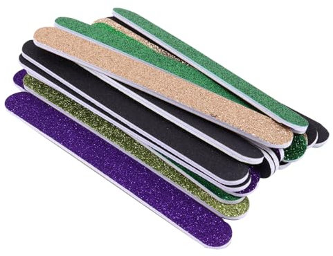 CRILSTYLEO 20 Pièces Lime à Ongles Paillettes Limes à Ongles Outils De Pédicure Des Ongles Outils De Manucure Des Ongles Planches à Ongles Plastique Moyen (pp)