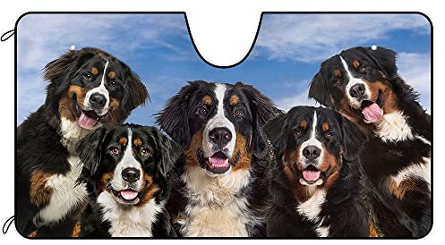 Autoscheibenabdeckung Hunde Aus Alaska Windschutzscheibe Sonnenschirm Faltbare Frontscheibe Sonnenblende Universal Auto Windschutzscheiben Abdeckung Für Cars, Limousinen, Suvs M
