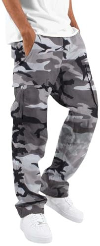 Generisch Warehouse Deal retourenware, Herren Lang Baggy Stretch Weit Hose Regular Fit Jogginghose Cargo Hose fur Männer 2024 Hose Freizeithose Sporthose, Warehouse Deals Angebote