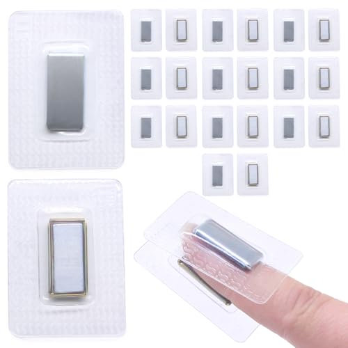 Jamsinmu Versteckter Magnete zum Einnähen Unsichtbare Magnetknöpfe Nähen in PVC Magnetverschlüss für Einnähen Stoff, Vorhang, Kleidung Handtaschen Silver-F2010