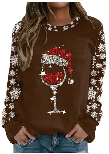Ugly Christmas Sweater Damen 3D Schneemann Druck Y2k Hoodie Weihnachtspullover Kapuzenshirt Damen Damen Oberteile Jumper Xmas Pulli Shirt Tshirt Damen V Ausschnitt Cordjacke Damen