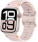 ALFARAY Deportivo Correa Compatible con Apple Watch 10 42mm 41mm 40mm 38mm para Mujeres Hombres, Correa Silicona Océano para iWatch Series 10 9 8 7 SE 6 5 4 3 2 1, Rosa