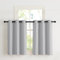 NICETOWN Blickdichte Küchengardinen mit Ösen 2er Set H90 x B107 cm Hellgrau, Scheibengardinen Kurz Fenster Vorhänge Verdunklungsvorhänge Kurzgardine Modern Thermal Curtains