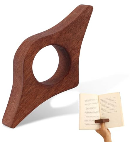 Buchseitenhalter Buch Seitenhalter Daumen Handgemachtes Lesezeichen aus Walnuss Holz Lesezubehör, Natur Book Page Holder Thumb, Geschenck für Buchliebhaber