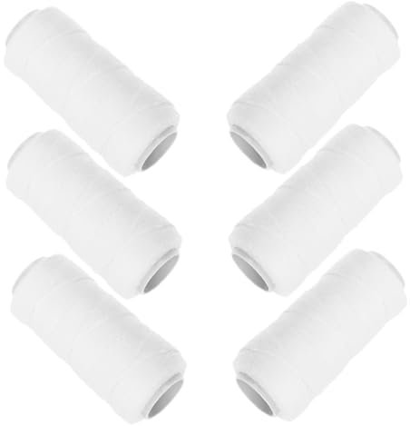 EXQUIMEUBLE 6 Stück Weißer Baumwollfaden Fadenepilation Gesicht Augenbrauen Faden Haarentfernung Für Präzise Gesichtshaarentferner Beauty Anwendung