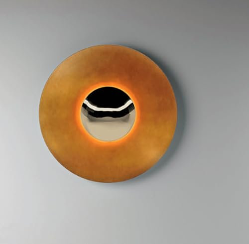 SSNCcNC Orange, LED Modern Wandleuchten Nordic Design 8W Eisen Wandlampe Minimalismus Indoor Nachttischlampe Warmes Licht 3000K Dekoration Für Wohnzimmer Schlafzimmer Ø30cm