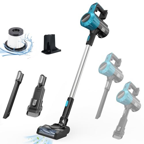 Akku Staubsauger 3-in-1 Kabelloser Staubsauger,für Bosch 18V GBA (Ohne Akku), Akkustaubsauger Selbstladender,für Teppich Hartböden und Auto