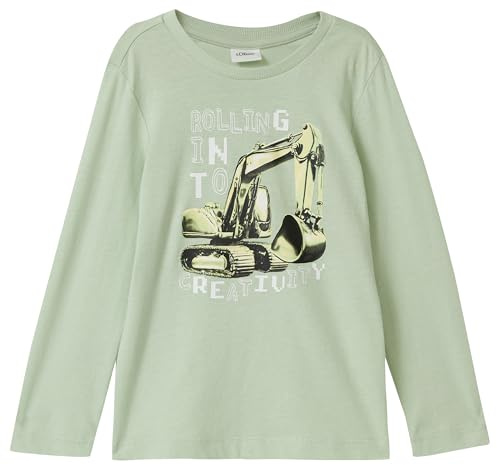 s.Oliver Junior Jungen T-Shirt – Langarm, Frontprint, Regular Fit