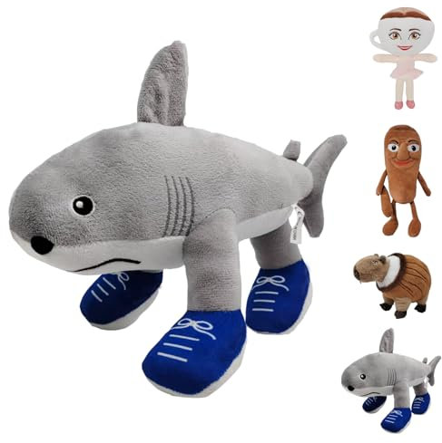 AUNGCSHE Italian Brainrot Kuscheltier, Tralalero Tralala, Tung Tung Tung Sahur, Perfekt FüR Kinder & Erwachsene, SammlerstüCk Geburtstagsgeschenk, Kuscheltier FüR Fans