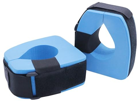 Manguitos Acuáticos, Manguitos Flotantes Natación EVA, Ajustables 33cm Circunferencia, Flotabilidad Controlada, Entrenamiento Vertical Piscina/Gimnasio para Adultos/Niños