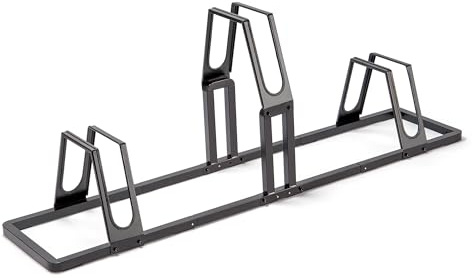 PINNAMAX Indoor-Fahrrad-Bodenständer – Fahrradständer für Garage/Wohnung – Fahrradaufbewahrungsständer, passend für Mountainbikes und Rennräder von 22“–29“ (3 Fahrrad)