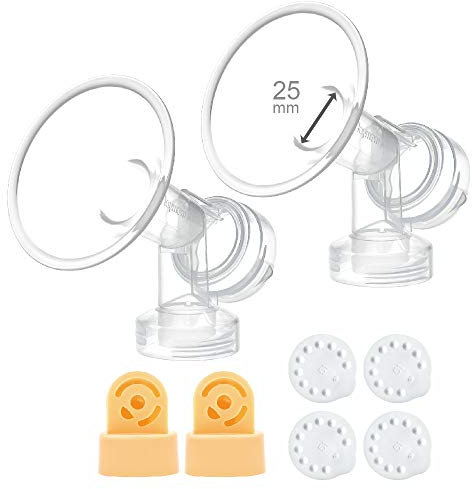 One-Piece Breastshield w/Valve and Membrane for Medela Breast Pumps (2 Set)