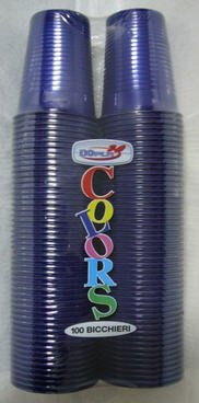 BICCHIERI PLASTICA BLU 100 PZ