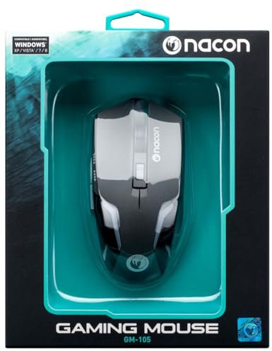 Nacon Mouse Gaming con Sensore Ottico, Nero - PC