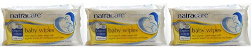 (3 PACK) - Natracare - Org Cotton Baby Wipes | 50wipes | 3 PACK BUNDLE