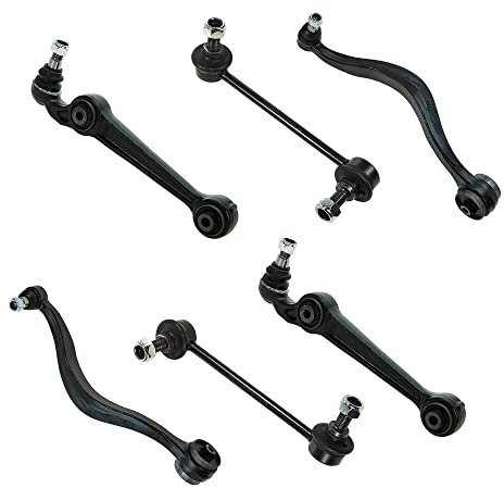 BESTPRICE 2x Querlenker Vorderachse unten hinten, 2x Querlenker Vorderachse unten, 2x Koppelstange Kompatibel mit MAZDA 6 Hatchback (GG), 6 Station Wagon (GY), 6 Stufenheck (GG)