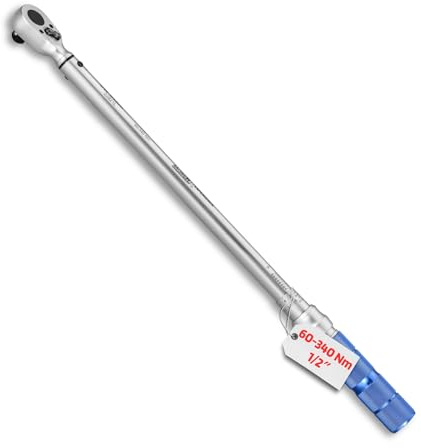 SW-Stahl 03821L Drehmomentschlüssel 1/2 Zoll, 60-340 Nm, Auto Radschlüssel | Profi Knarre für Reifenwechsel - Rechts & Linksanzug - ± 4% Genauigkeit - 620mm Chrom-Vanadium Ratsche mit 48 Zähnen