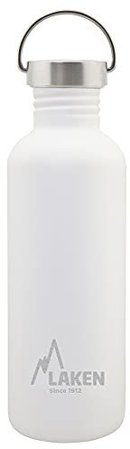 LAKEN Bot. ac. inox Basic 1L S/S tapón - Blanco