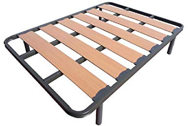 HOGAR24 ES Sommier Large à Lattes renforcées + 4 Pieds cylindriques de 26 cm, 120 x 190 cm, Métal, 120x190