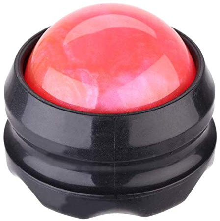 VOANZO Massageball, Anself Roller Massager für Muskel-, Schulter-, Arm-, Rücken-, Bauch-, Bein- oder Fußentspannung Fitnesszubehör (rot)