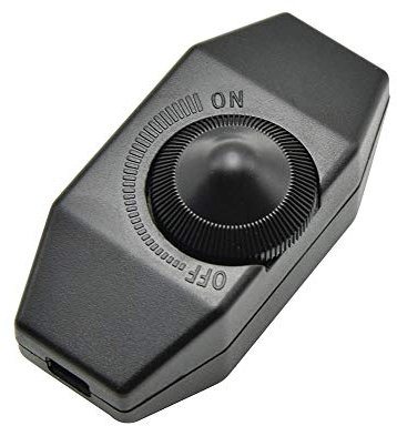 Interruptor de atenuación de lámpara 220 V 2 A lámpara de mesa de pie interruptor de perilla reguladores de iluminación CE interruptores de atenuación 1 pieza (negro)