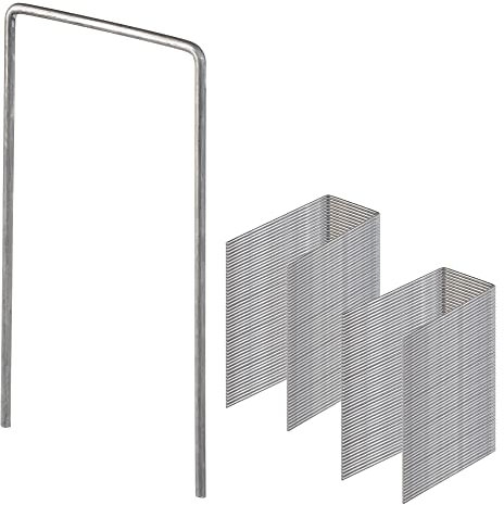 KADAX Ancoraggio da terra in acciaio per il fissaggio di pacciamatura in tessuto non tessuto da giardino, recinzione, telo per erbacce, protezione da campeggio, a forma di U (100, 6 x 12 cm)
