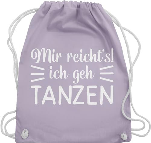 Turnbeutel Rucksack - Geschenk - Mir reicht's ich geh tanzen - Unisize - Pastell Lila - tanzbeutel tanz dance techno beutel reicht damen mit spruch tanzsport tanzen, stoffbeutel mädelsabend tänzer