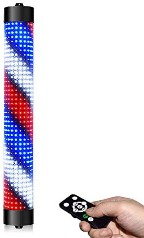 Flashing lights LED De Poste De Barbero,Tiras LED Giratorias De Letrero De Peluquería De Estilo Clásico, Luz De Pared para Exteriores Montada En La Pared, Semicircular, Impermeable Ahorro De Energía