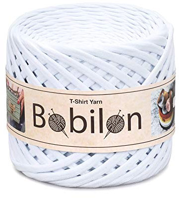 T-Shirt-Garn Fettuccini Zpagetti Ball, 5-7 mm, Zum Häkeln, Stricken, Masken, Ohrbinden, Umweltfreundliche Baumwolle, Makramee, Jersey-Garn, Farbe: Schneeweiß