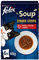 FELIX Soup Tender Strips, Suppe für Katzen, Geschmacksvielfalt vom Land, Rindfleisch, Huhn, Lamm, 8-er Pack (8x 6 Packungen à 48 Gramm)