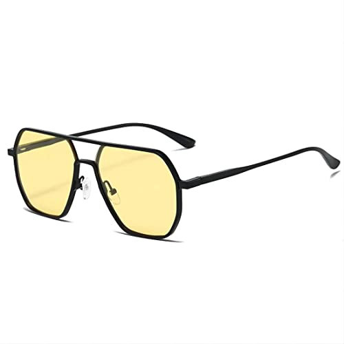 GANMFOYC Sonnenbrille Herren Damen polarisierte Sonnenbrille - Polarisierte Sonnenbrille Aluminium Magnesium Tages- und Nachtfarbwechselbrille, Inklusive Brillenetui aus Spiegeltuch