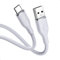 VOLTME Câble 1M USB vers USB-C 2.0 Gris, Câble en Silicone Souple Charge Rapide de Chargeur PD 3A pour téléphone ultra Doux et Flexible pour charger à la maison, en déplacement ou au bureau
