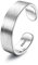 Chriscoco 925 Silber Ringe für Damen Verstellbare Ring Bandring Eheringe Verlobungsring Daumenring Verstellbar Offener Ring für Damen Herren 5MM