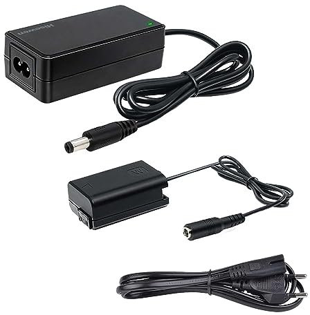 Hisewen AC-PW20 Netzteil NP-FW50 Dummy Akku für Sony Alpha ZV-E10 A6000 A6100 A6300 A6400 A6500 A5000 A5100 A7 A7II A7RII A7S A7SII RX10II III IV NEX3/5/6/7 Kameras.