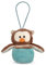 Wendekuscheltier Eule Oscar im Nest blau 12cm