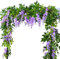Hiveta Lot de 4 guirlandes de glycines artificielles à suspendre pour jardin, intérieur, maison, salon, décoration de mariage