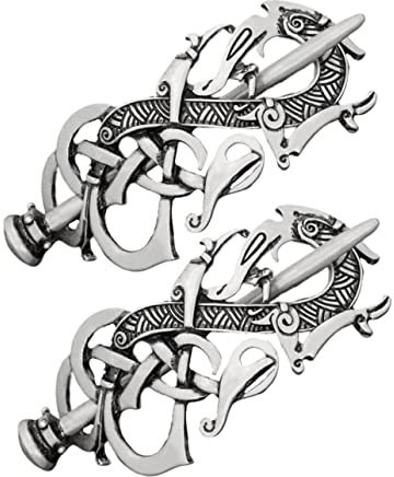 FOMIYES 2 Pièces Épingle à Cheveux Barrette De Cheveux Hommes Clips Décor De Cheveux Pinces à Cheveux Gothiques Cheveux Celtiques Viking Cheveux Pin Norvège Alliage Manquer Pirate