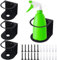 Gerrii 4 soportes para botellas de spray de acero inoxidable cepillado, estante de almacenamiento para el hogar, garaje, soporte sólido para latas de aerosol, fácil de instalar, montaje en pared,