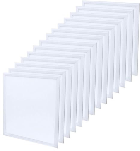 Europalamp 12 Dalles LED 60x60cm 40W 6000K - Blanc froid 4000Lm Haute Luminosité - Adaptation aux Faux Plafonds Sans Modification