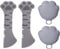 Ygapuzi 4Pcs Pet Food Can Supplies Set Universal Silicone Can Covers Cat Can Lids 2 in 1 Spatula Pet Can Opener Dog Claw Spoons for Pets Dogs Cats Feeding Wash Machine Apply (Blue Cat Grey)