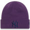 New Era Winter Mütze New York Yankees Lila Baseball League Essential MLB LIla Cuff Knit - One-Size