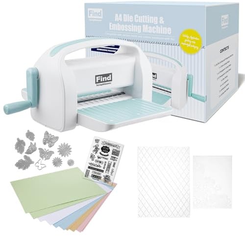 Find Scrapblooms Manuelle Stanz- und Prägemaschine für Kartenherstellung, Scrapbooking, 22,9 cm große Öffnung, Scrapbooking, Stanzmaschine für Kunst und Handwerk