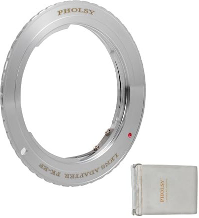 PHOLSY Anello Adattatore per Lenti Messa a Fuoco Manuale Compatibile con Obiettivi Pentax K Mount e Canon EOS EF-Mount Corpo Fotocamera, Pentax su EOS, PK su EF
