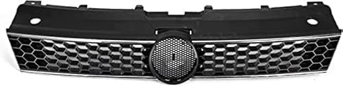 Auto Front Kühlergrille für V-W Polo 6R 2009–2014, Kühler Grill Kühlergrill Sport Stil Autoersatzteile Dauerhaft