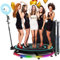 MWE 360 Photo Booth mit Flightcase, Logo Anpassung, Software APP Fernbedienung, Automatischer 360-Drehung, für 5–7 Personen zum Stehen, Geeignet für Partys, Hochzeiten, Verleihindustrie (115cm)