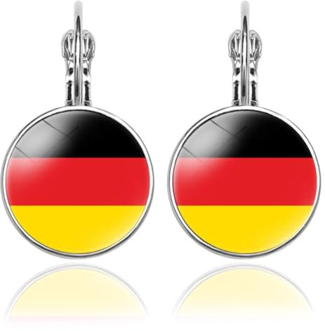 AWOGIPD Ohrstecker Ohrringe Fahne Fussball EM WM Länderflagge Fanartikel Land Flagge Schmuck Herren Damen