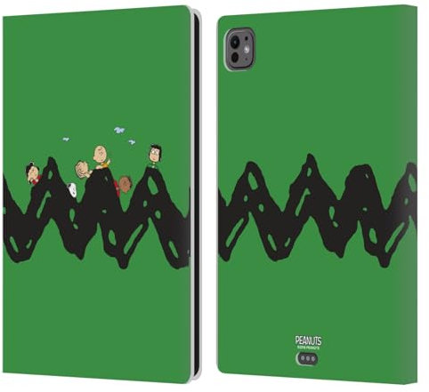 Head Case Designs Licenza Ufficiale Peanuts Gruppo Personaggi Custodia Portafoglio in Pelle Compatibile con Apple iPad PRO 11 M4/M5 2024/2025